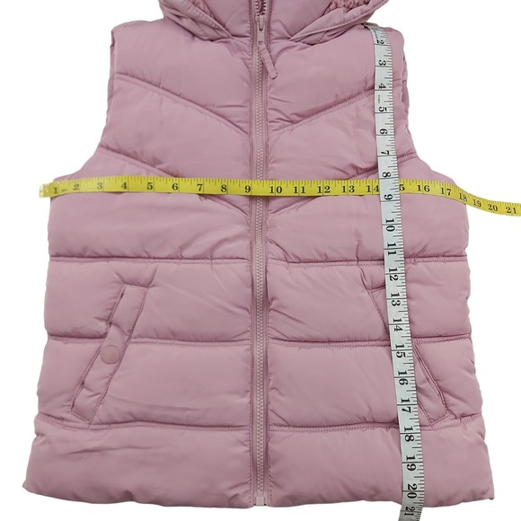 Aeropostale Puffer Vest Womens Small Mauve Insulated Winter Warmer Sherpa - Picture 8 of 12